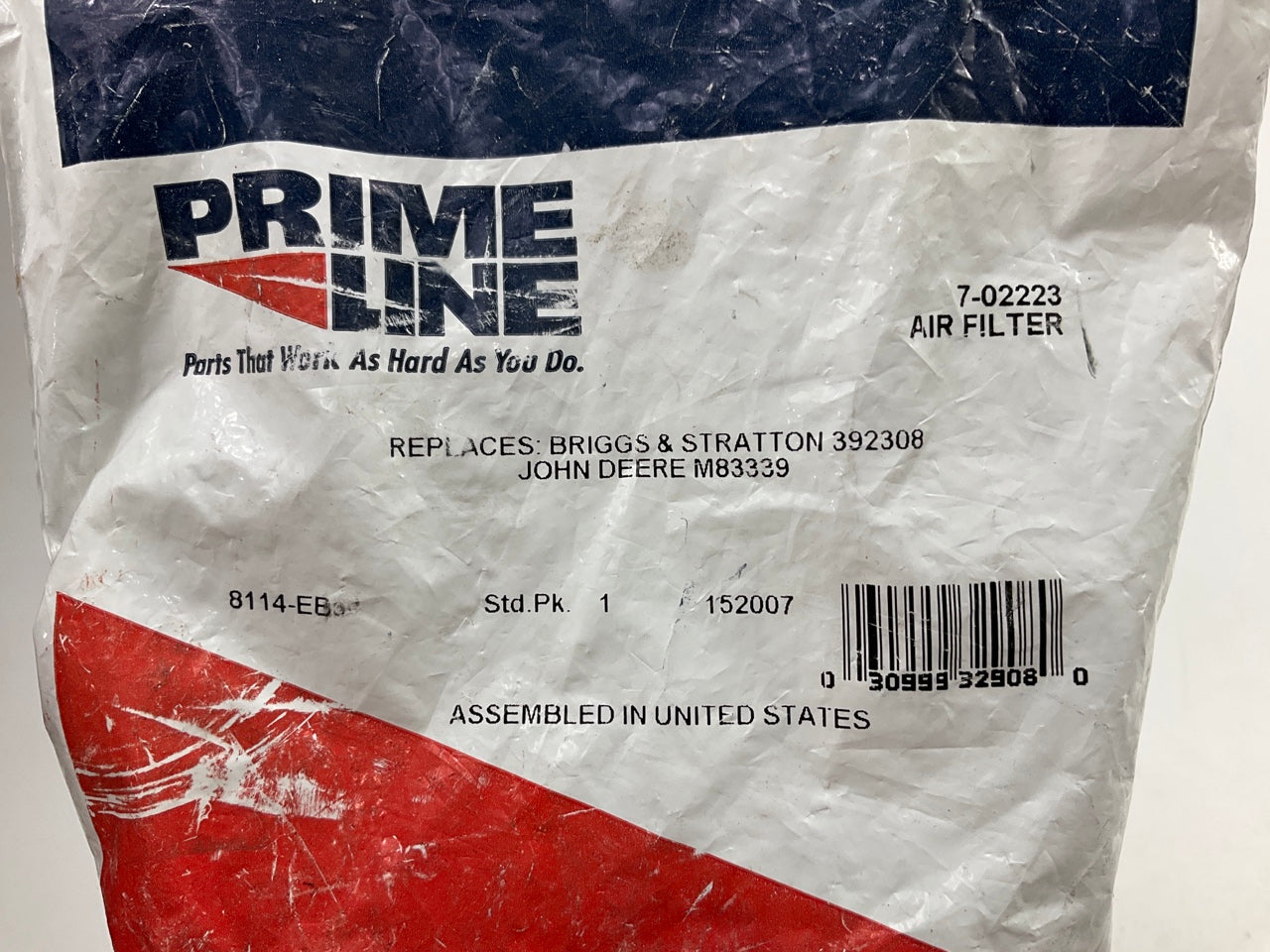 Primeline 7-02223 Air Filter  392308, 392308S, LG392308S, M83339, LG392308