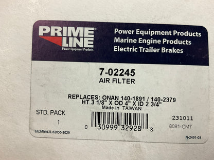 Primeline 7-02245 Air Filter 3-1/8'' HT X 4'' OD X 2-3/4'' ID 140-1891, 140-2379