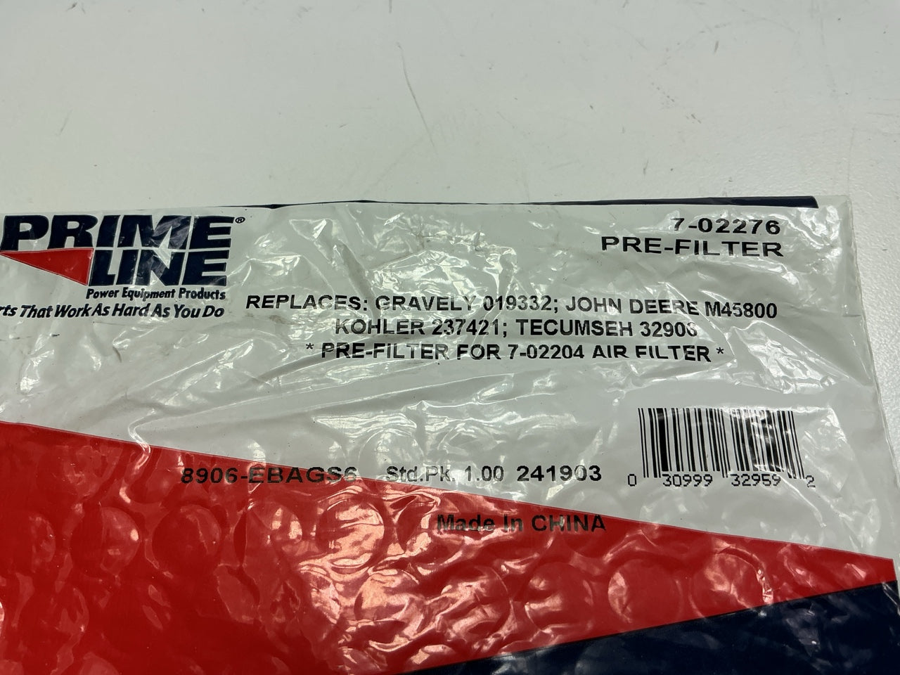 Primeline 7-02276 Air  Pre-Filter - 237421, M45800, 019332, 20277600, 30-002