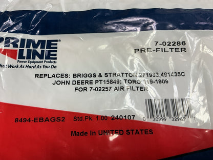 Primeline 7-02286 Air Pre-filter 102-549, LG491435, 271933, 491435, 491435C