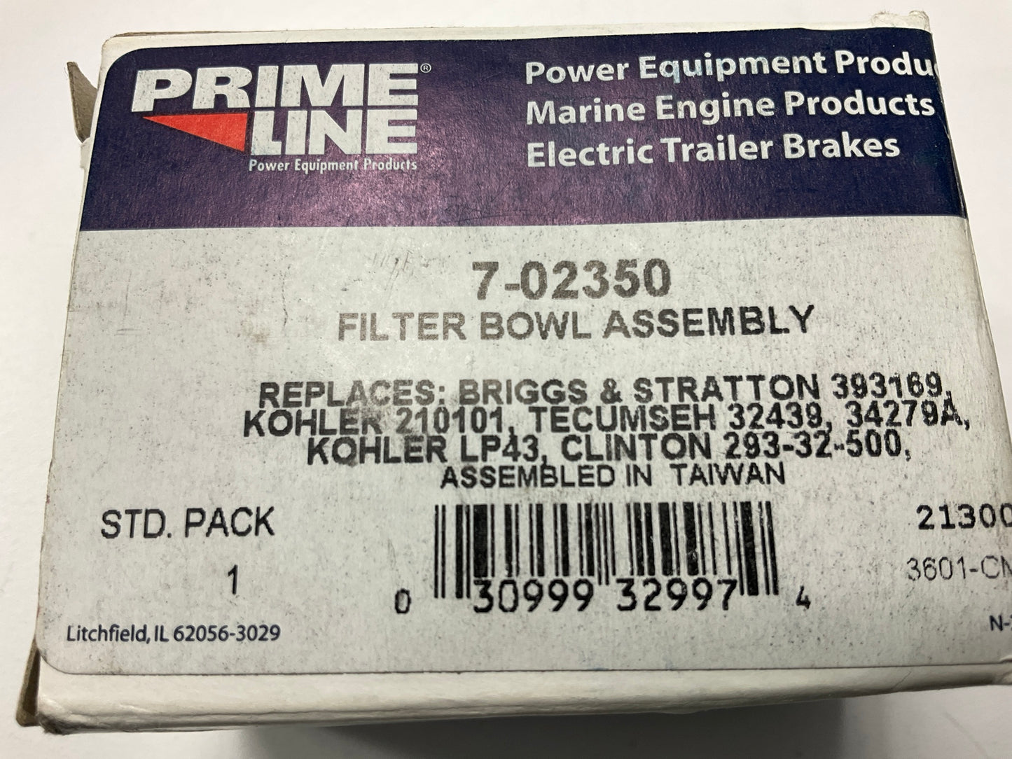 Primeline 7-02350 Fuel Filter And Sediment Bowl 393169, 690612, 32439, LP43