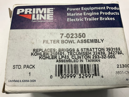 Primeline 7-02350 Fuel Filter And Sediment Bowl 393169, 690612, 32439, LP43