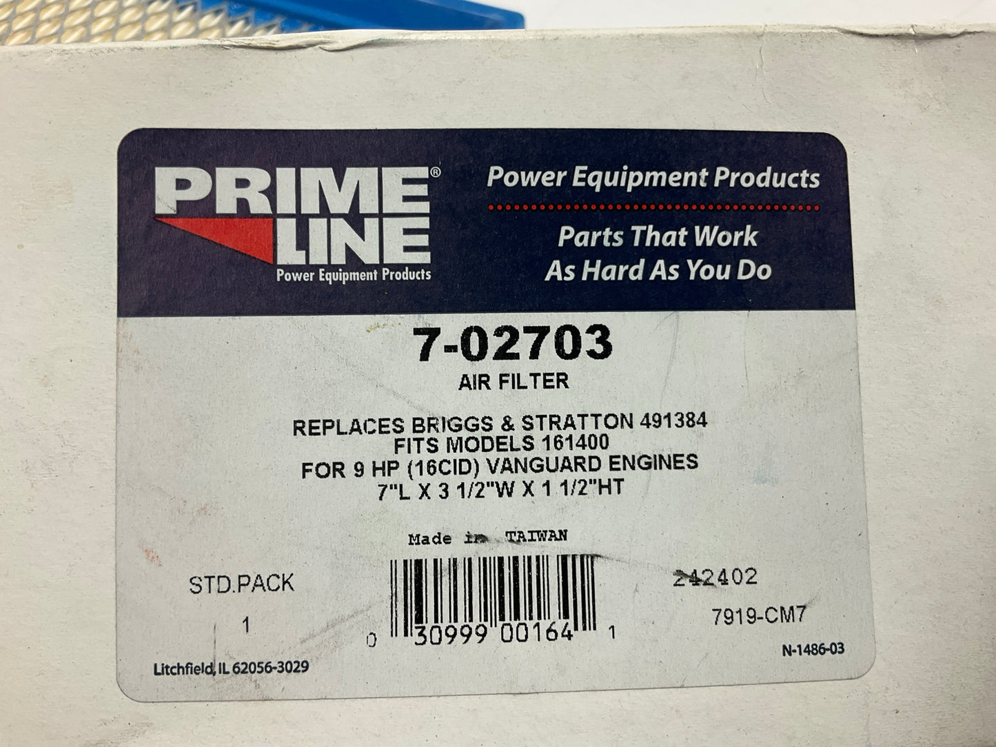 Primeline 7-02703 Air Filter 491384, 496077,  7-02703, 691643, AM34093