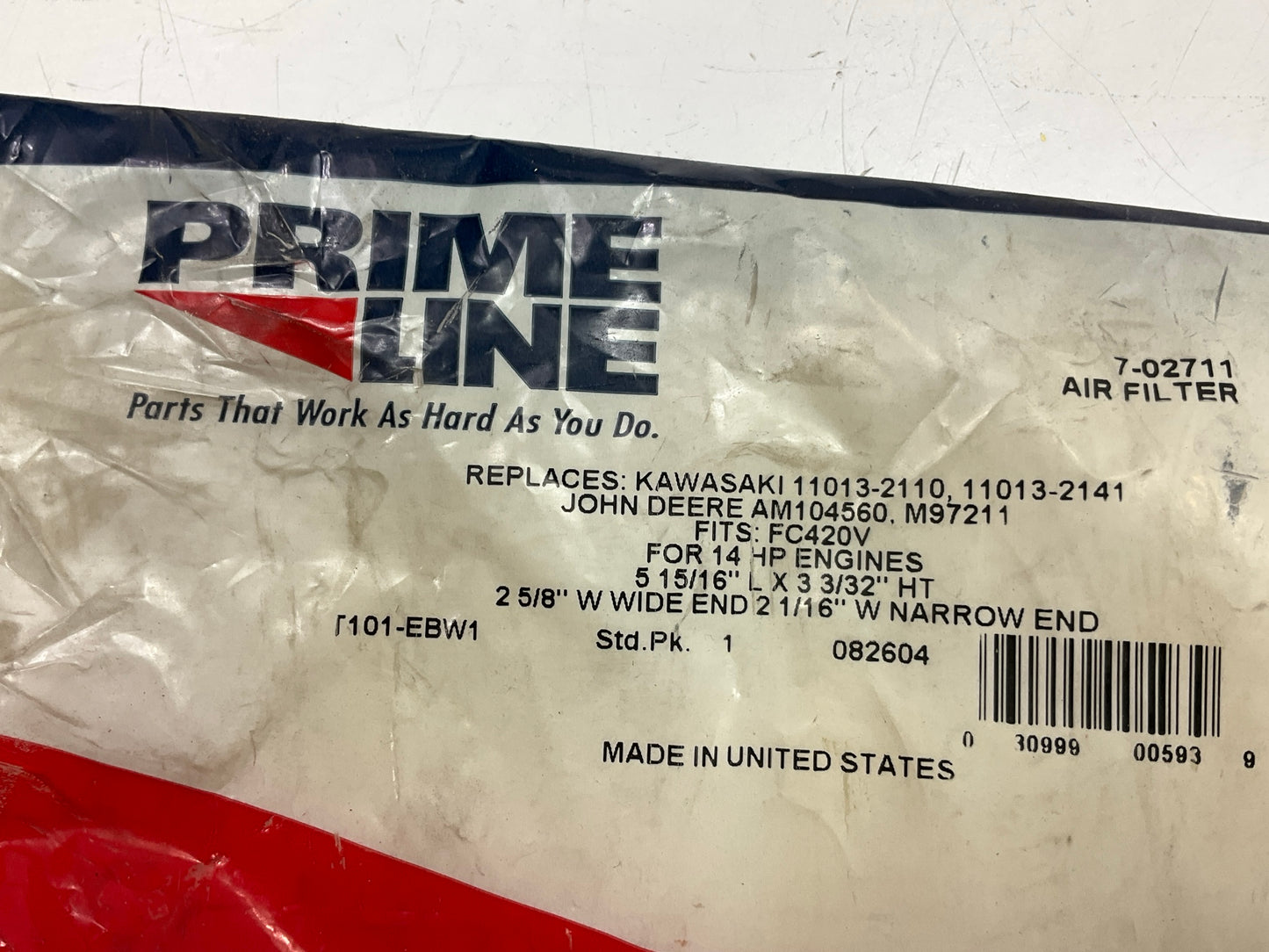 Primeline 7-02711 Air Filter 11013-2110,  11013-2141, AM104560, M97211, 21391300