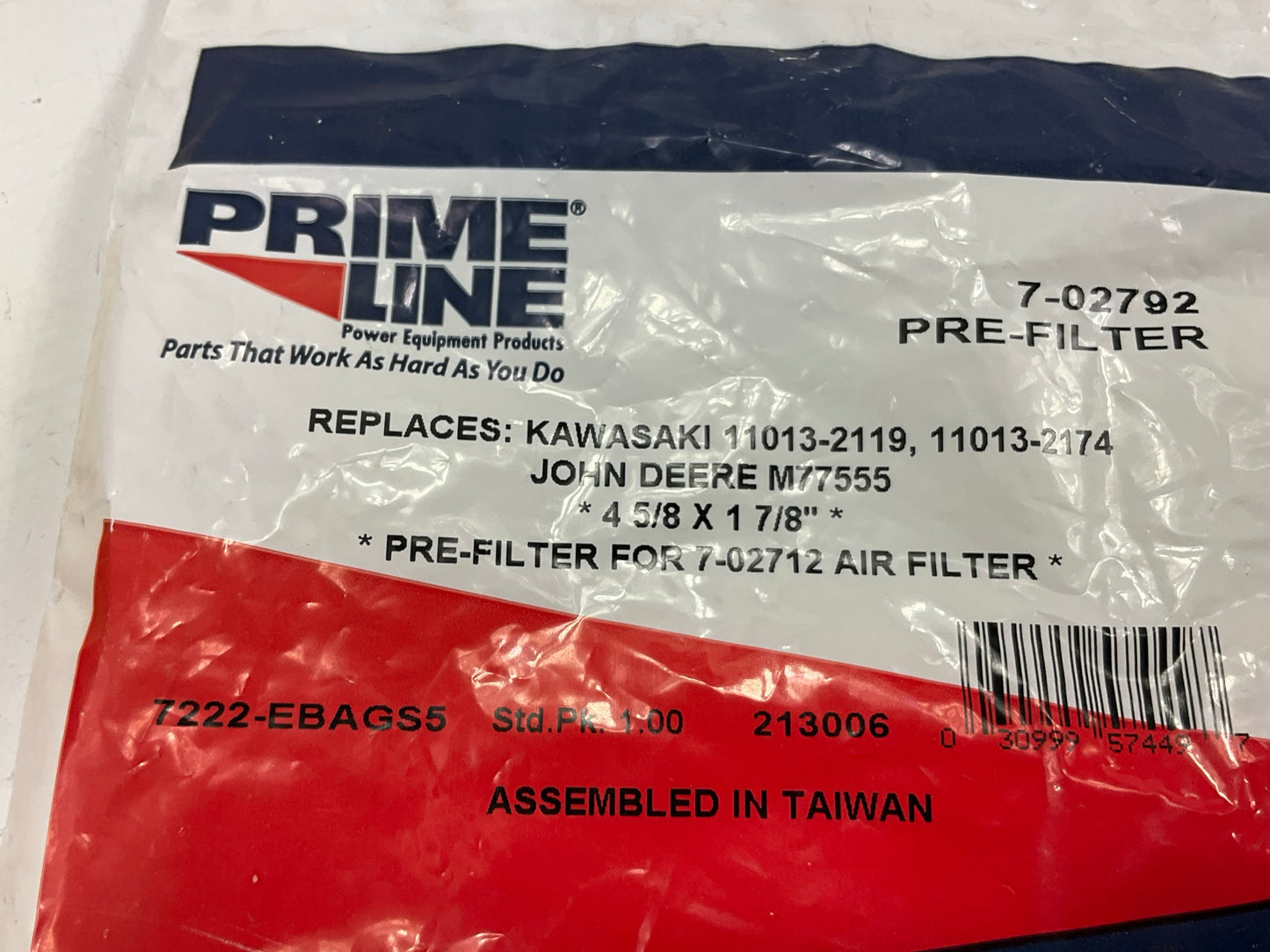 Primeline 7-02792 Foam Pre-Filter * 4 5/8 X 1 7/8'' *