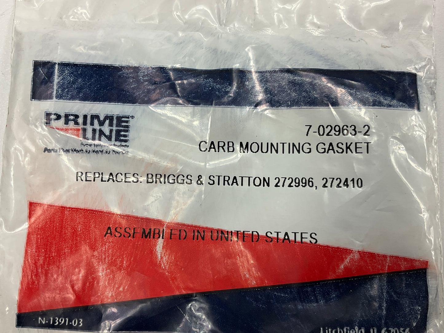 (2) Primeline 7-02963 Carburetor Mounting Gasket