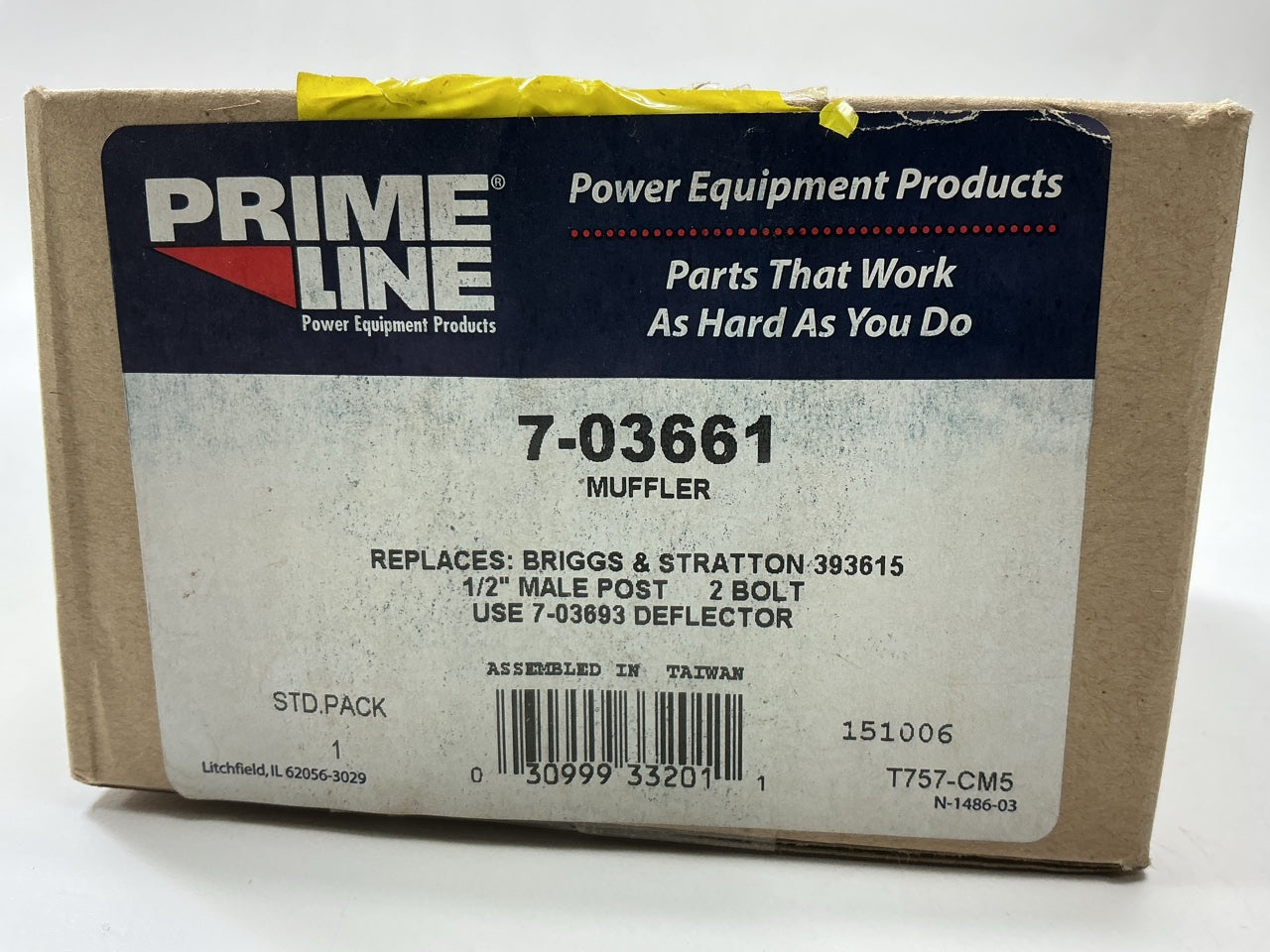 Primeline 7-03661 Replacement Muffler 1/2'' Male Post 2 Bolt
