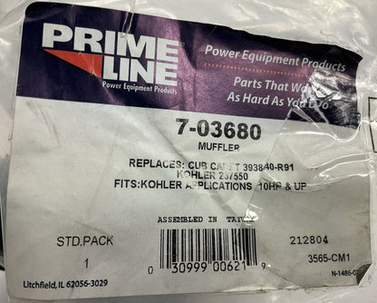 Primeline 7-03680 Clamp-On Muffler For Cub Cadet Tractors 393840-R91