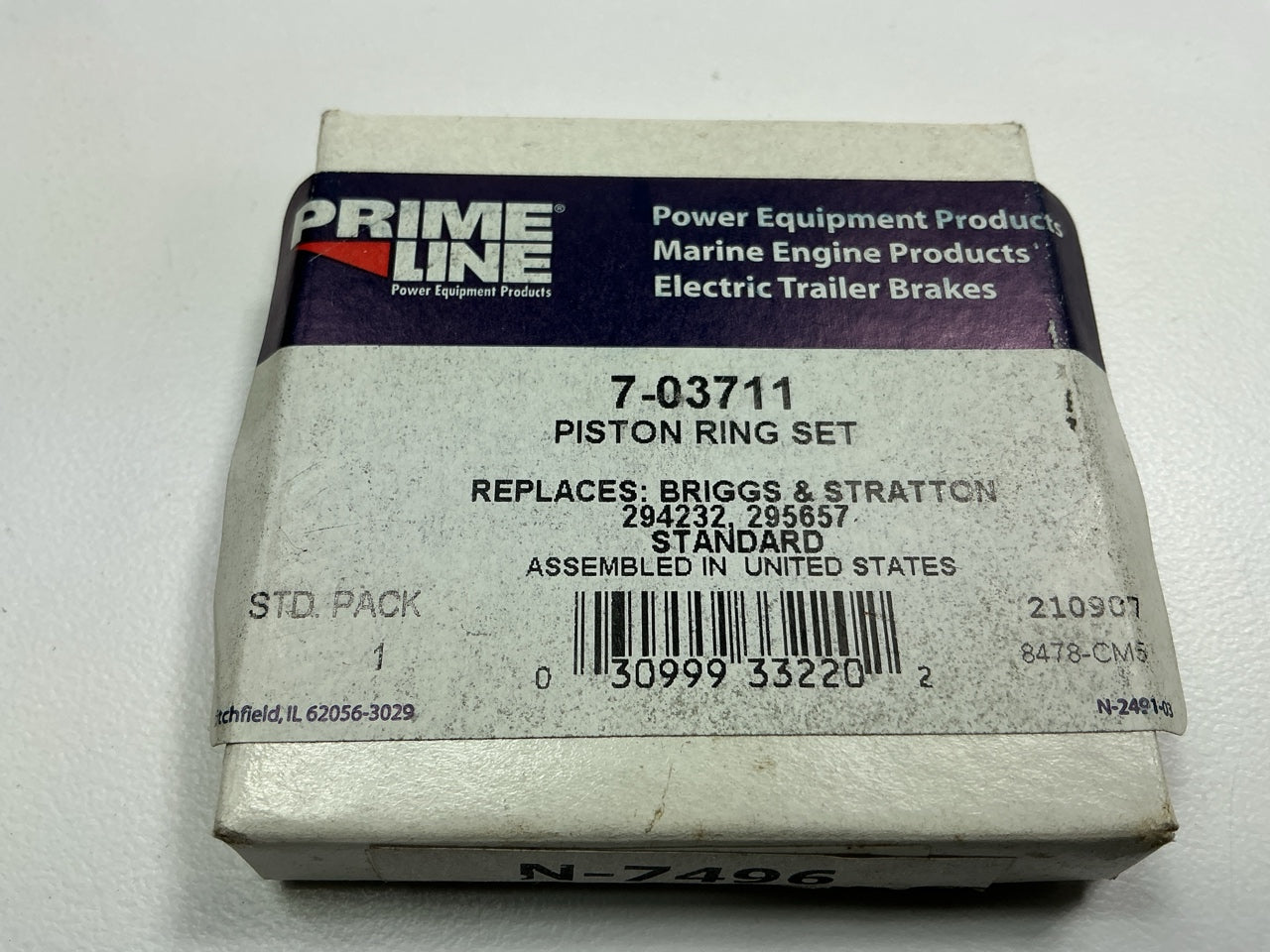 Primeline 7-03711 Piston Ring Set 294232, 295657, 220801,  233-112-500