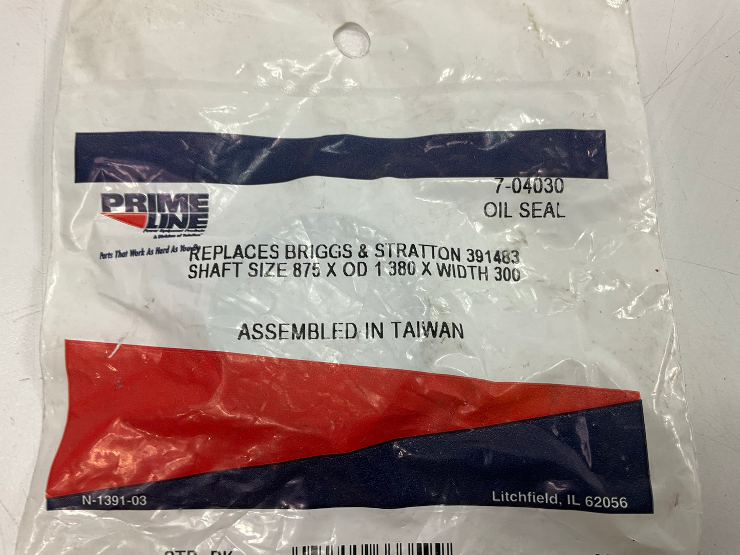 Primeline 7-04030 Oil Seal, Replaces Briggs & Stratton 391483, 391483S
