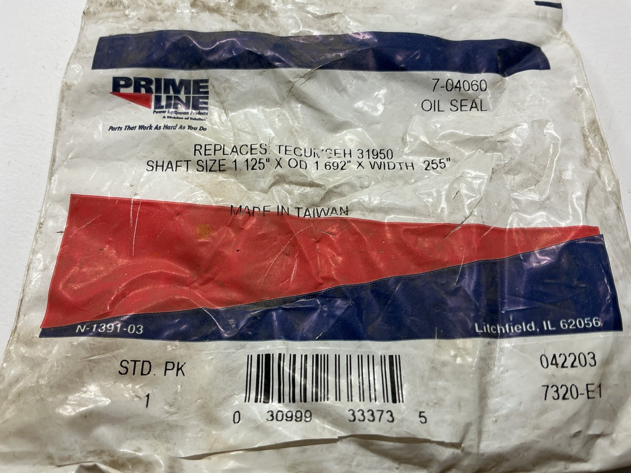 Primeline 7-04060 Engine Oil Seal Shaft Size 1.125'' X OD 1.692'' X Width .255''