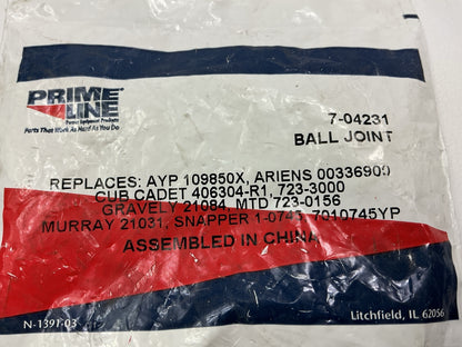 Primeline 7-04231  Ball Joint 021031, 21031, 21031MA, 1-0745, 7010745, 7010745YP
