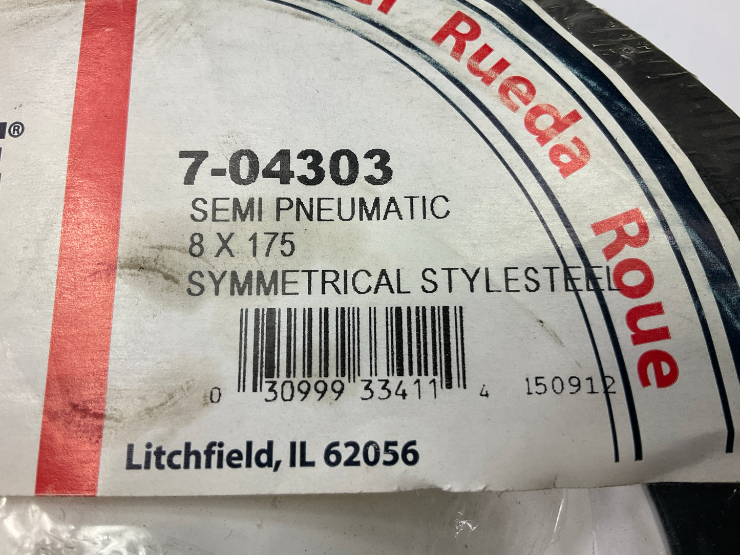 Primeline 7-04303  Ball Bearing  Wheel 8'' X 175'',  72-408, 185-242, 3461