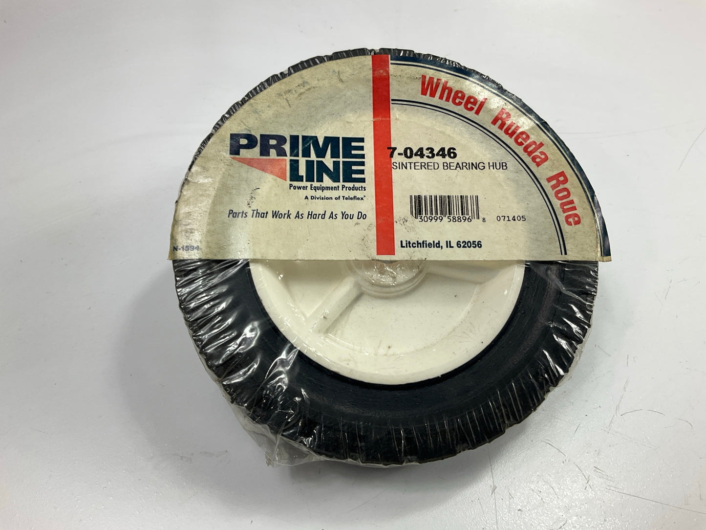 Primeline 7-04346 6x1.50 Plastic Wheel Diamond Tread, 1/2'' Bore, 1-3/8'' Offset