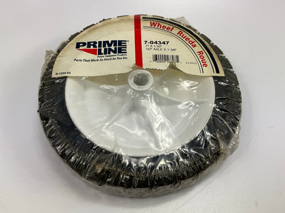 PrimeLine 7-04347 Semi-Pneumatic Lawn Mower Wheel 7''x1.5'' Tire Size, 1/2'' Axle