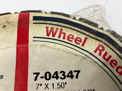 PrimeLine 7-04347 Semi-Pneumatic Lawn Mower Wheel 7''x1.5'' Tire Size, 1/2'' Axle