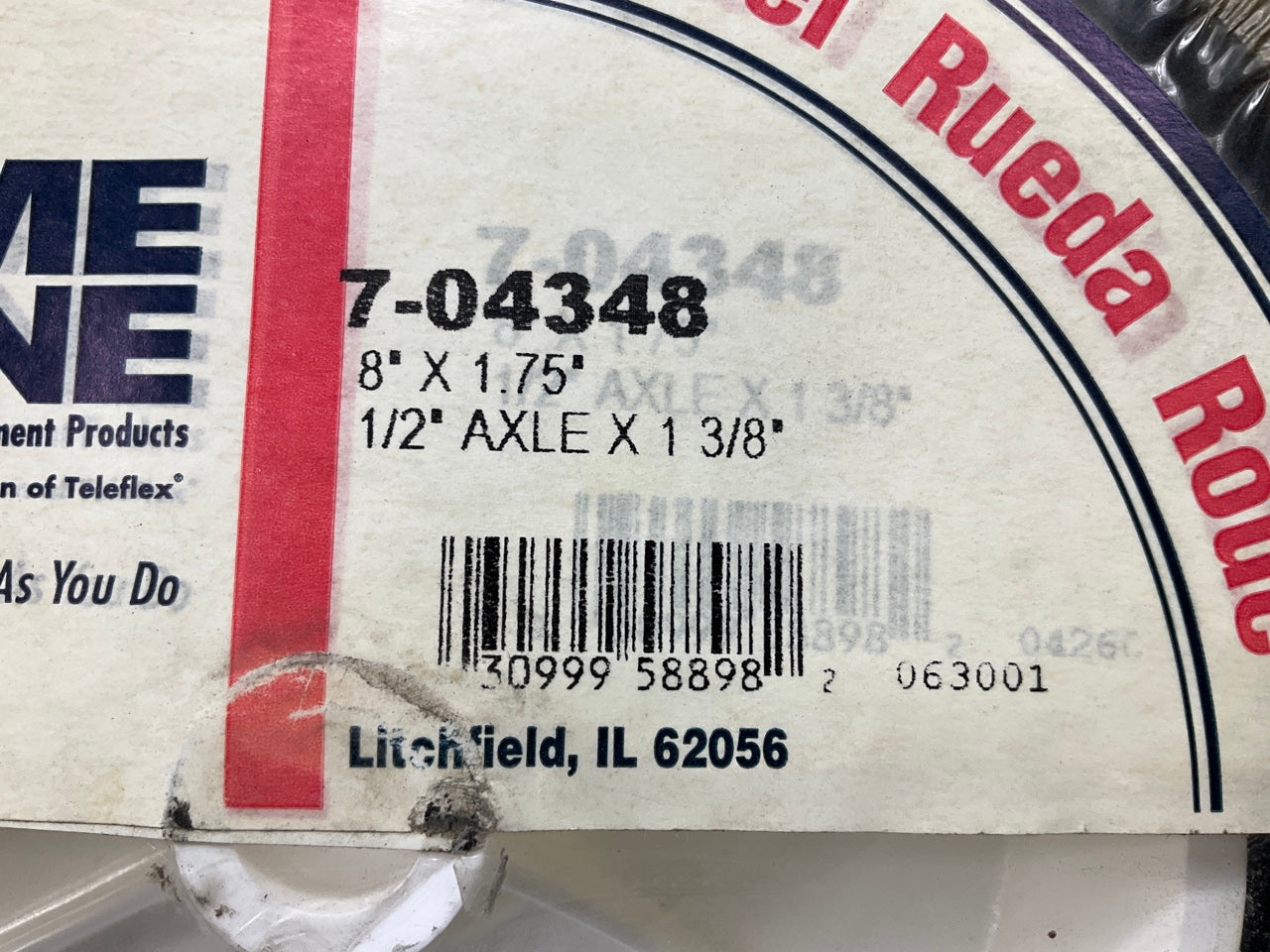 (2) Prime Line 7-04348 Semi-Pneumatic 8'' X 1.75'' Wheel Plastic Hub 8x175 Tire