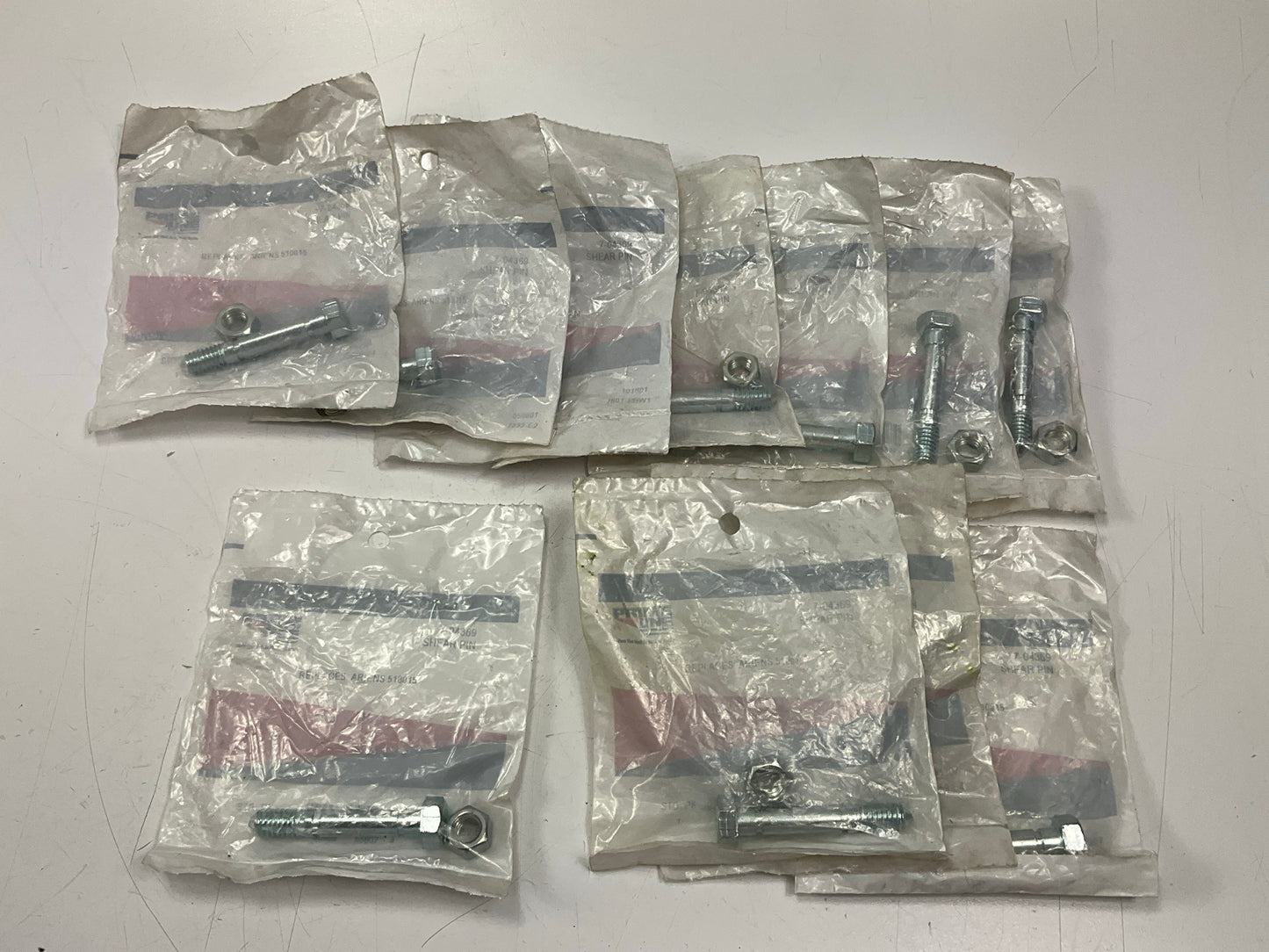 (10) Primeline 7-04369 Shear Pin With Lock Nut 51001500, AM122156, AM136890