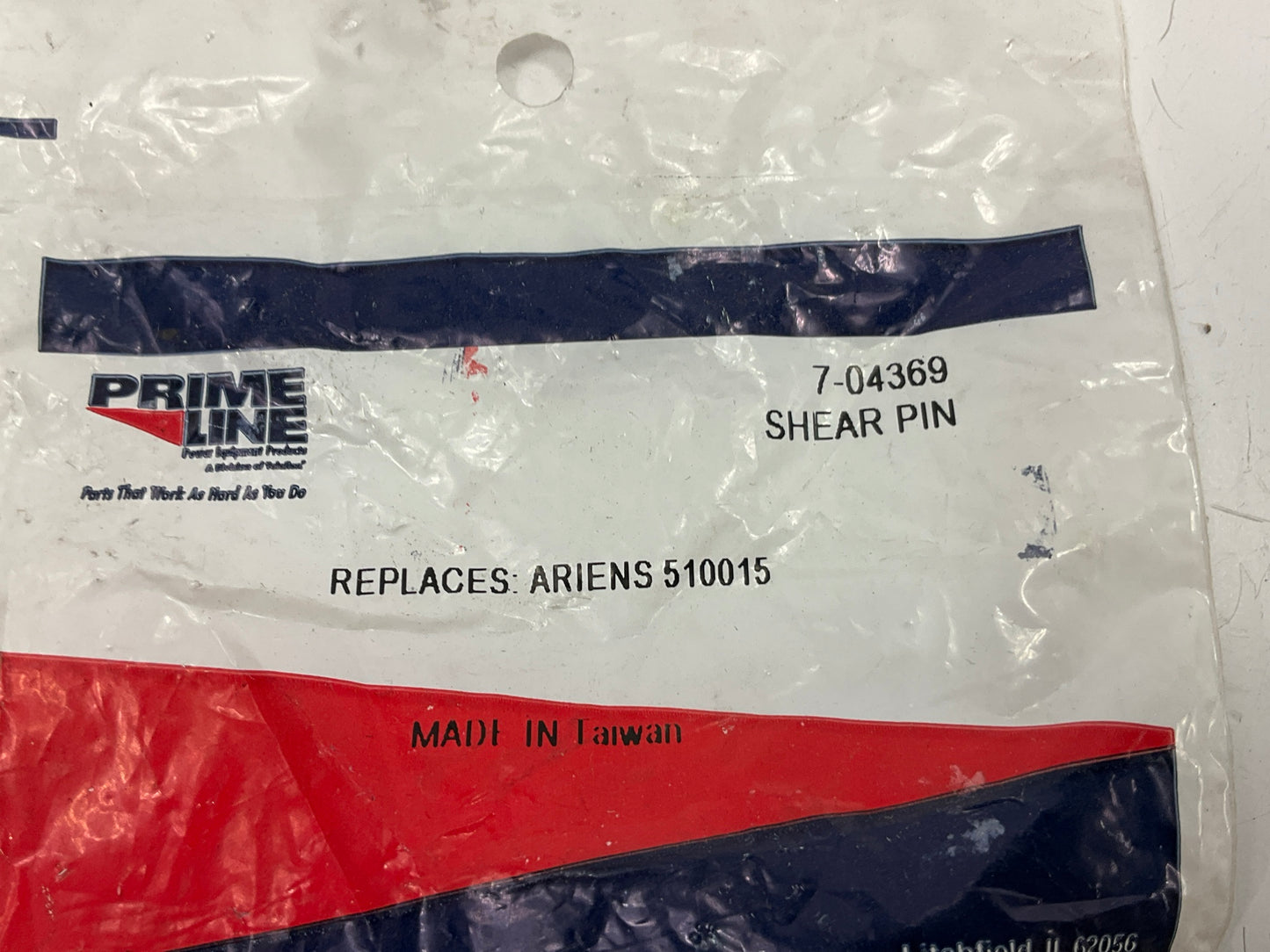 (10) Primeline 7-04369 Shear Pin With Lock Nut 51001500, AM122156, AM136890