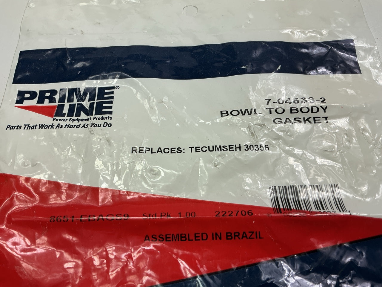 (2) Primeline 7-04636 Carburetor Bowl To Body Gasket 30356, 485-888, 3541