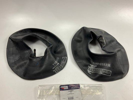 (2) Prime Line 7-04801 Tire Tube 15 By 600-6 Straight Stem Angle, 15x600-6