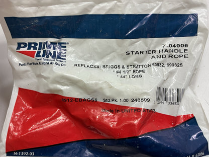 (2) Primeline 7-04906 Starter Handle And Rope Kit Rope #4 1/2'' Length 44''