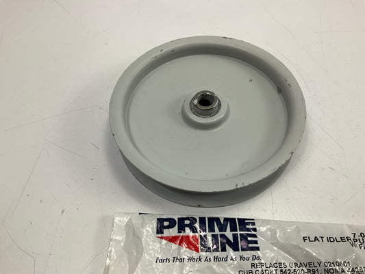 Primeline 7-05210 Flat Idler Pulley W/ Flange, 4-1/2'' OD X 3/8'' ID X 3/4'' Groove