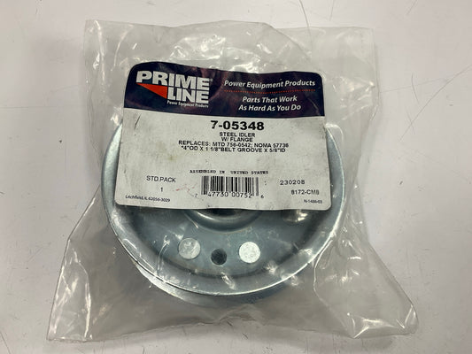 Primeline 7-05348 Flat Idler Pulley With A Flange