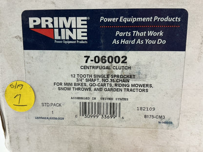 Primeline 7-06002 Centrifugal Clutch No .35 Chain 84-004, 255-125, 209760