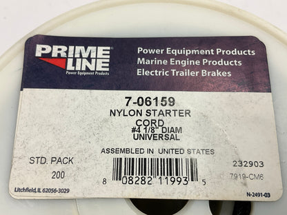Primeline 7-06159 Nylon Starter Rope Cord Diameter 1/8'' Universal; Size: #4