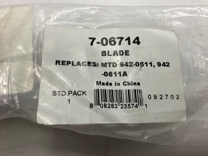 Primeline 7-06714 Lawn Mower Blade 16 3/16'' Length, H-pattern Cutout Center Hole