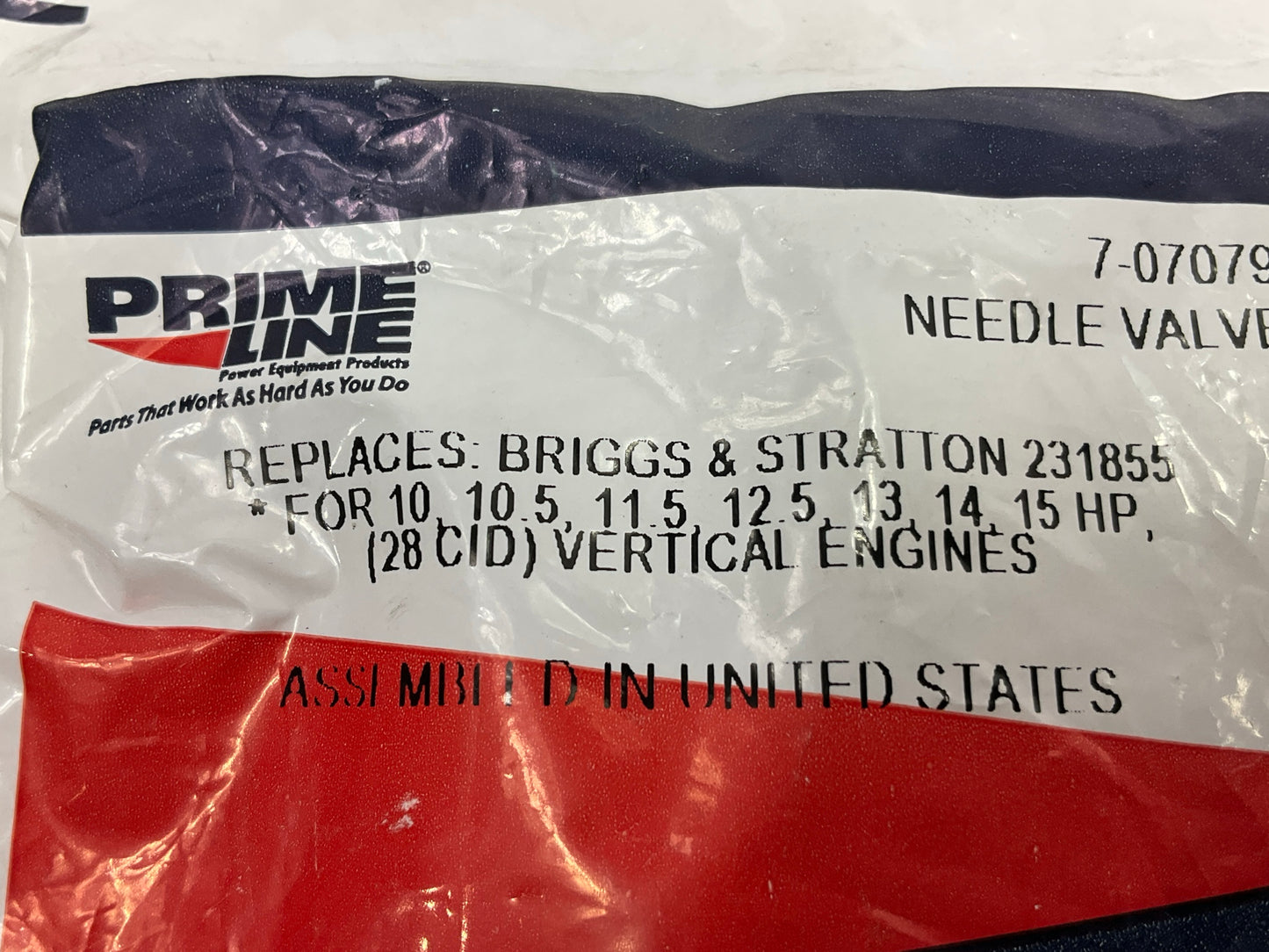 Primeline 7-07079 Carburetor Inlet Needle Replaces: BRIGGS & STRATTON 231855
