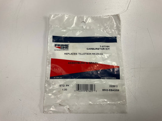 Primeline 7-07164 Carburetor Kit Replaces : Tillotson RK-23-HS