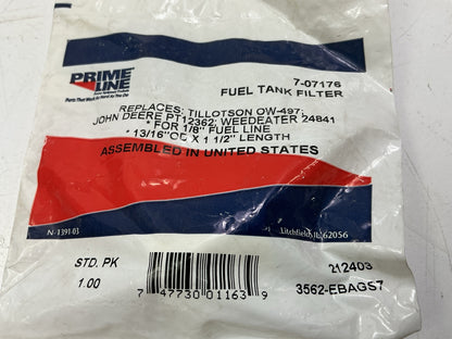 Primeline 7-07176 Fuel Tank Filter For 1/8'' Fuel Line 13/16'' OD X 1-1/2'' Length