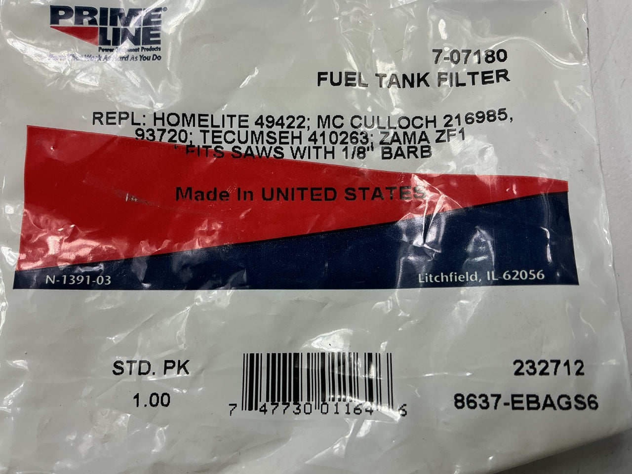 Primeline 7-07180 Fuel Filter 49422, PS03380,  216985, 410245, 610-087, 410263,