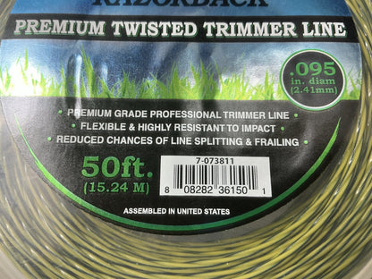 Primeline 7-073811 Premium Twisted Trimmer Line 0.95'' X 50ft Long