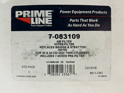 Primeline 7-083109 Air Filter And Pre-filter 792105, 276890, GY21057, MIU11515
