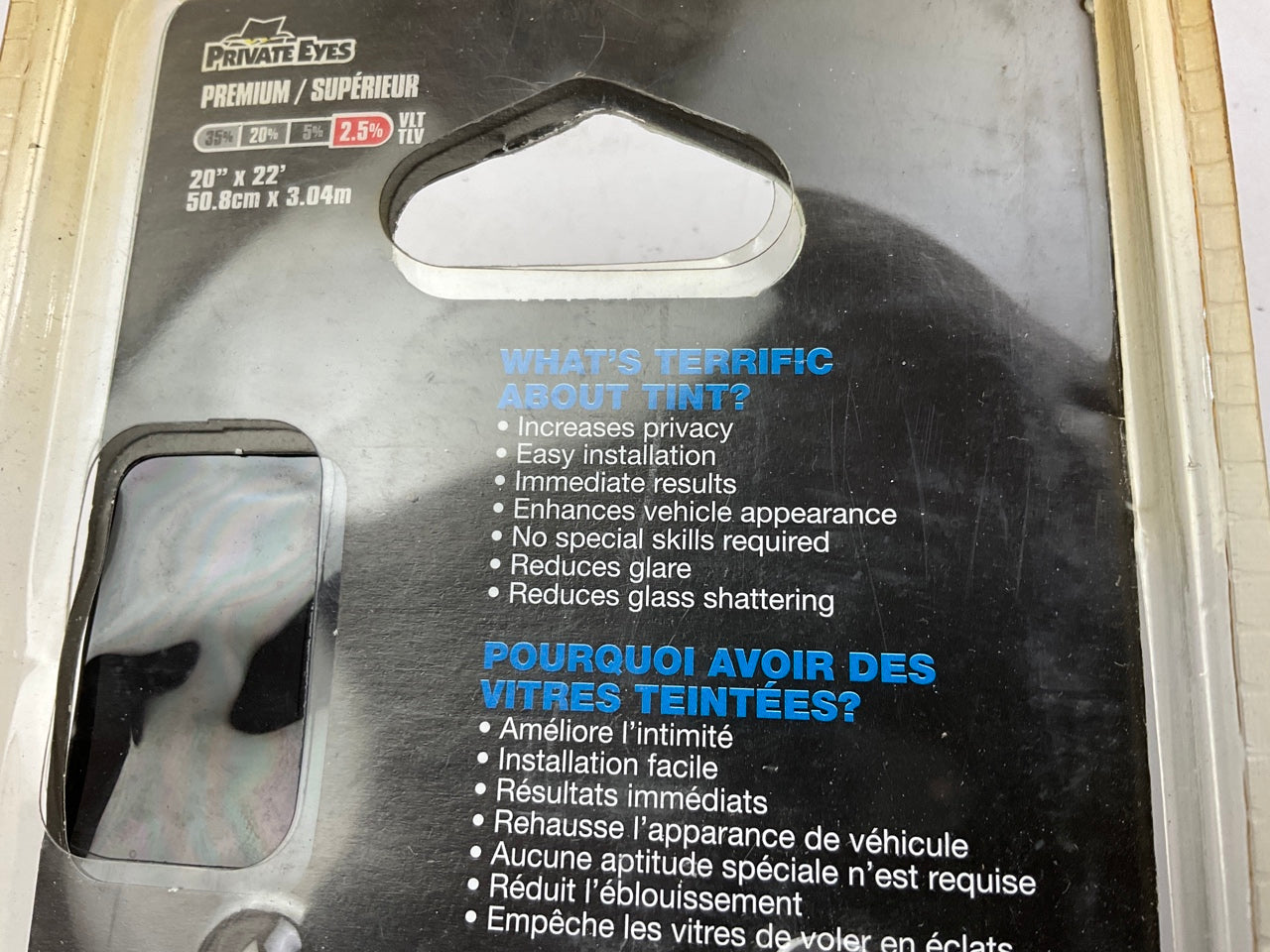 Private Eyes 181250-5 Premium Window Tint Film Roll, 2.5%,  20''x22'