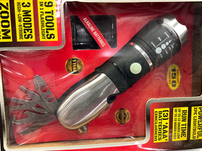 Pro-4  4776 Tactical 9-In-1 Multi-Tool Flashlight, Uses (3) AAA Batteries