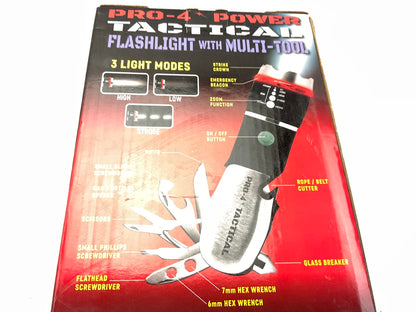 Pro-4  4776 Tactical 9-In-1 Multi-Tool Flashlight, Uses (3) AAA Batteries