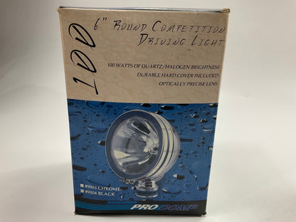 Pro Comp 9004 6'' Round Competition Halogen 100 Watt Driving Light, Black