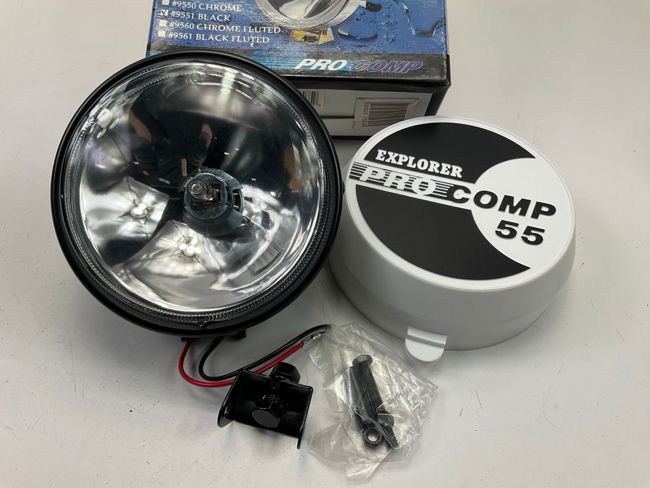 Pro Comp 9551  5'' 55 Watt Off-Road Racing Halogen Light Lamp W/ Plastic Cover