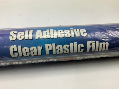 24'' X 50 Feet Temporary Carpet Mask Protection Roll, Self-Adhesive Clear Plastic