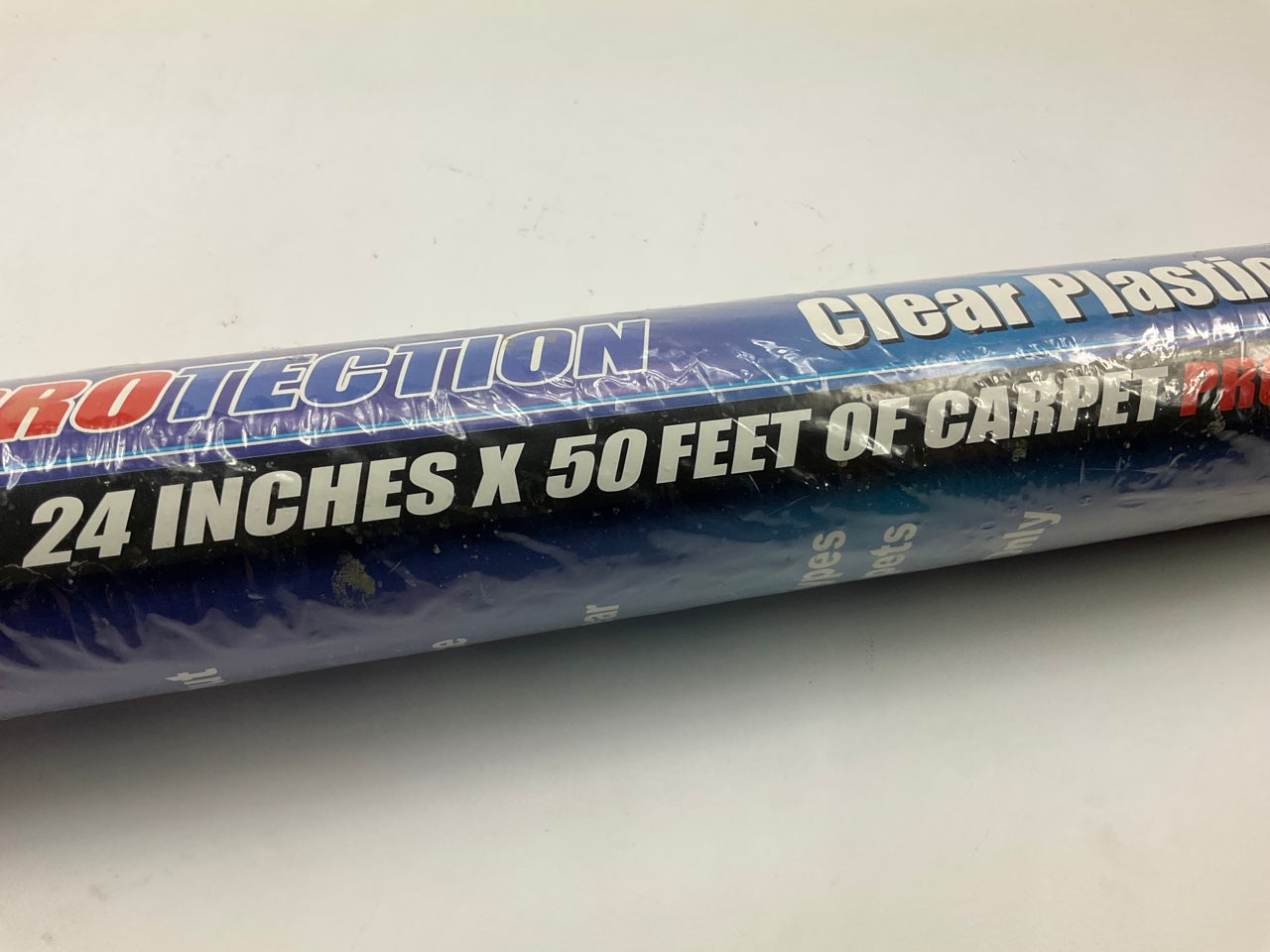 24'' X 50 Feet Temporary Carpet Mask Protection Roll, Self-Adhesive Clear Plastic