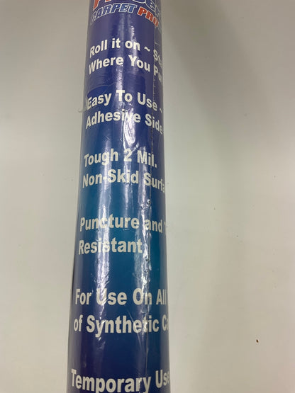 24'' X 50 Feet Temporary Carpet Mask Protection Roll, Self-Adhesive Clear Plastic