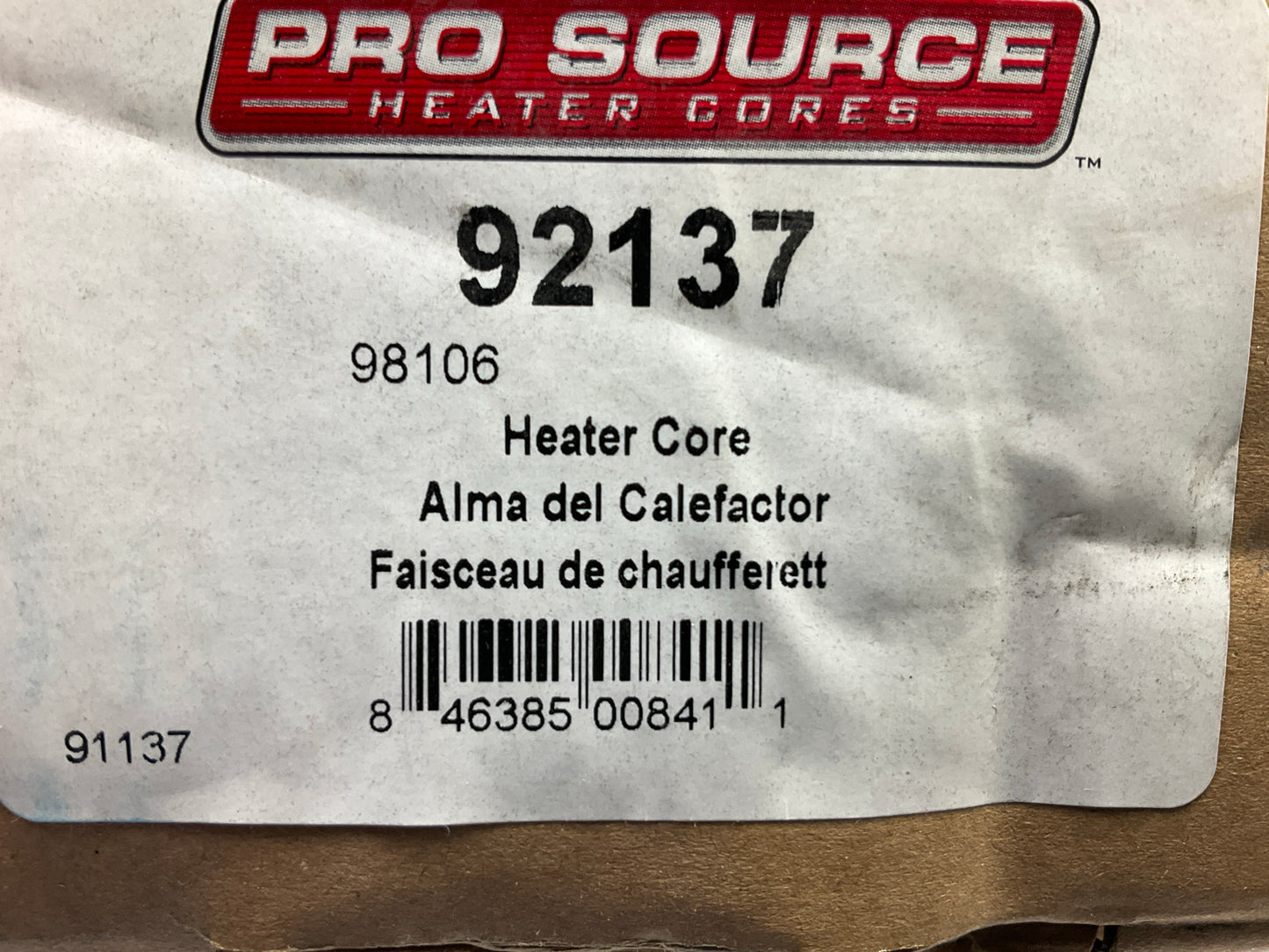 Pro Source 92137 Heater Core