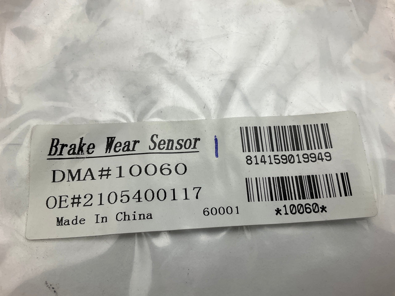 Pro Stop 10060 Front Disc Brake Pad Wear Sensor 00-02 Mercedes E430, 02-04 SLK32