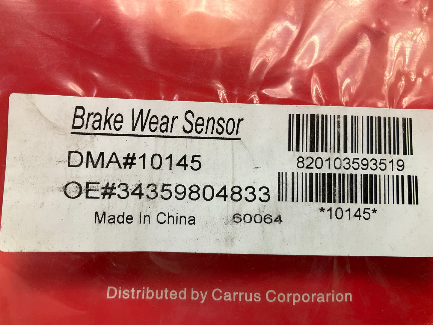 Pro Stop 10145 Front Brake Pad Wear Sensor