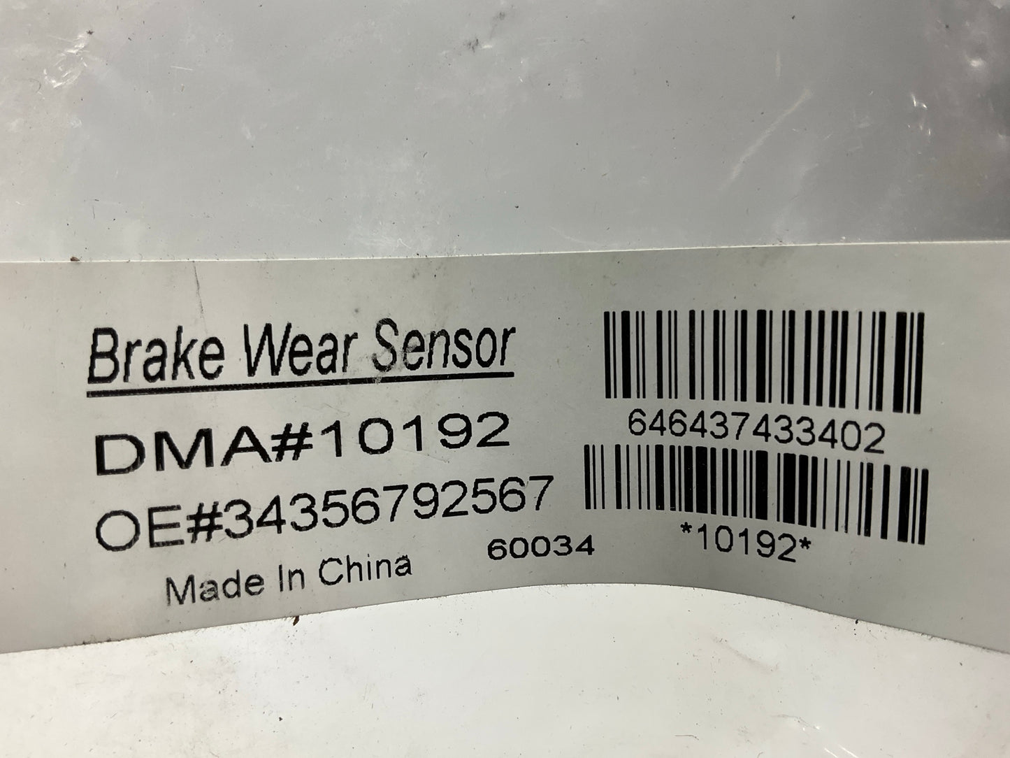 Pro Stop 10192 Front Brake Pad Wear Sensor