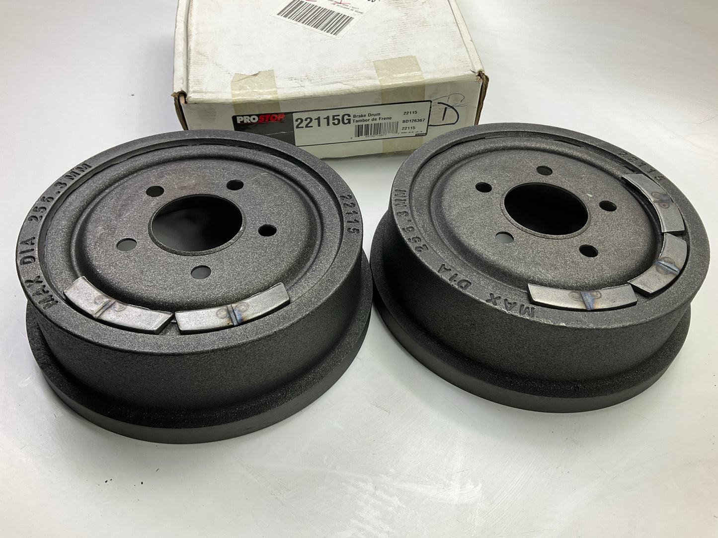 (2) Pro Stop 22115G Rear Brake Drums